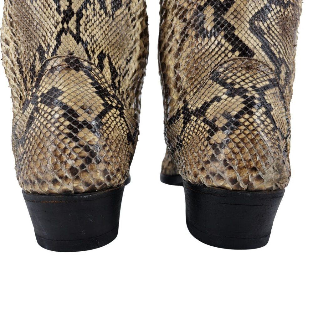 Full Exotic Python Snakeskin Mens 10D Custom Cowb… - image 13